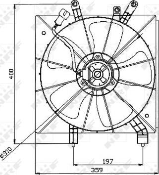 NRF 47043 - Ventola, Raffreddamento motore autozon.pro