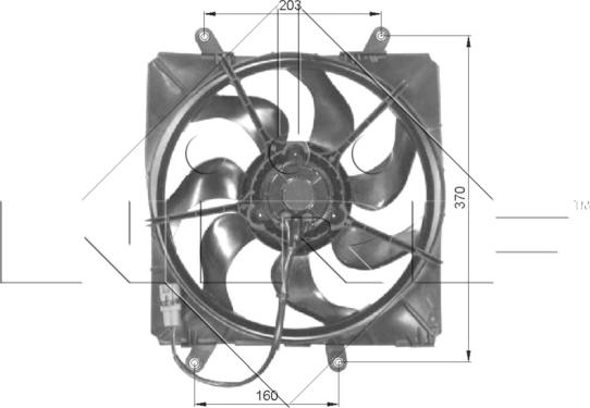 NRF 47054 - Ventola, Raffreddamento motore autozon.pro