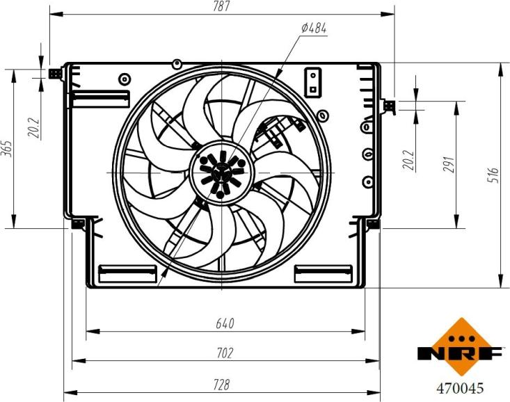 NRF 470045 - Ventola, Raffreddamento motore autozon.pro