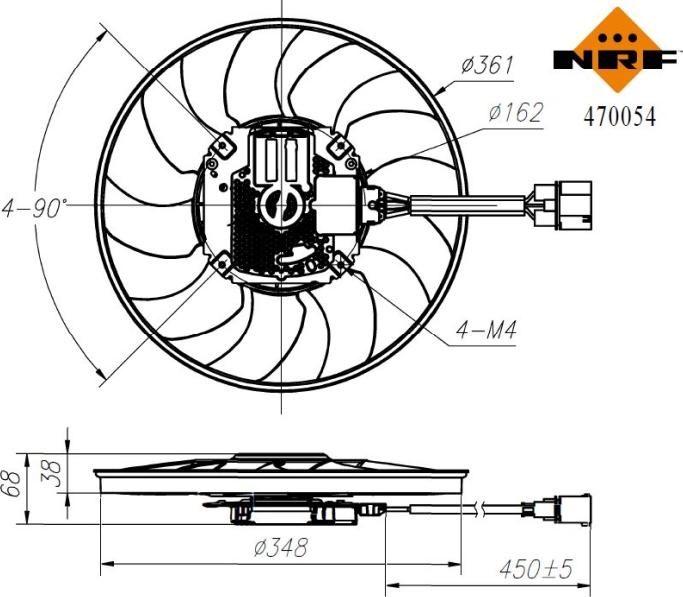 NRF 470054 - Ventola, Raffreddamento motore autozon.pro