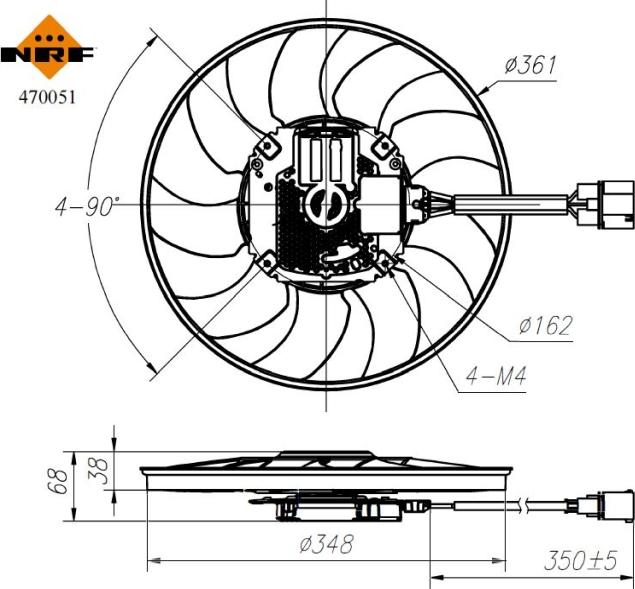 NRF 470051 - Ventola, Raffreddamento motore autozon.pro