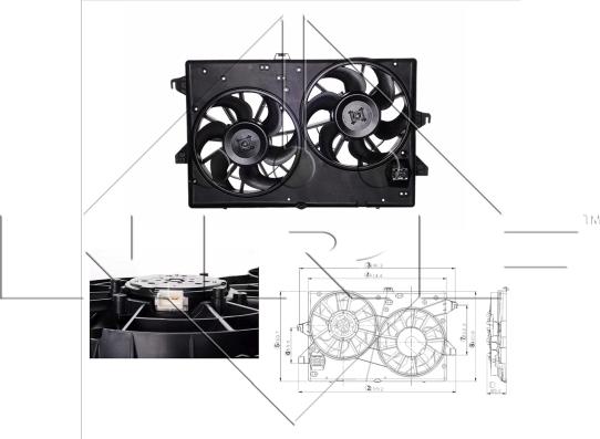 NRF 47000 - Ventola, Raffreddamento motore autozon.pro