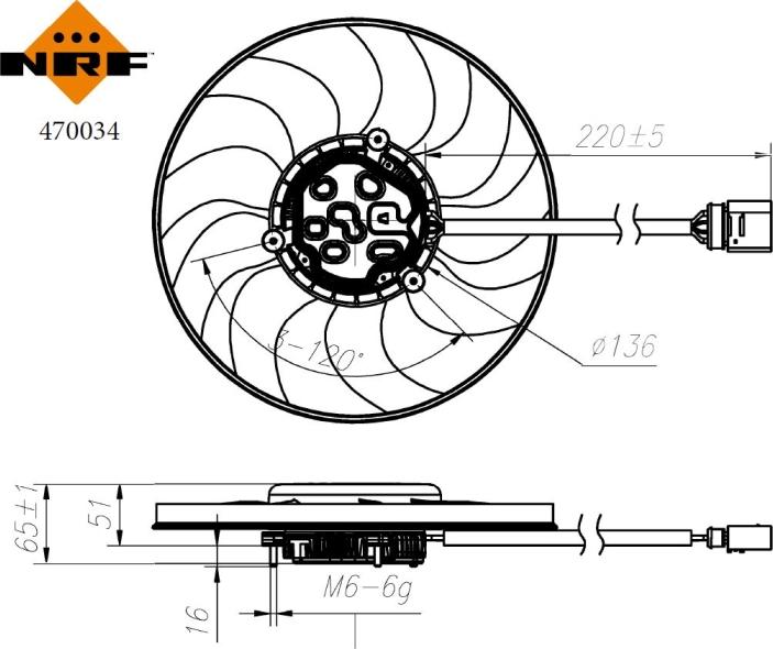 NRF 470034 - Ventola, Raffreddamento motore autozon.pro