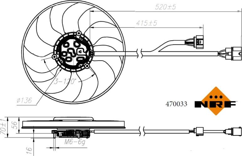 NRF 470033 - Ventola, Raffreddamento motore autozon.pro