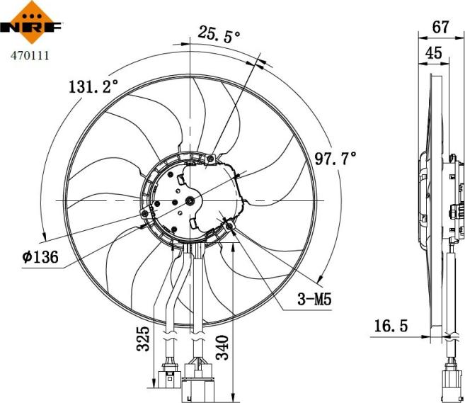 NRF 470111 - Ventola, Raffreddamento motore autozon.pro