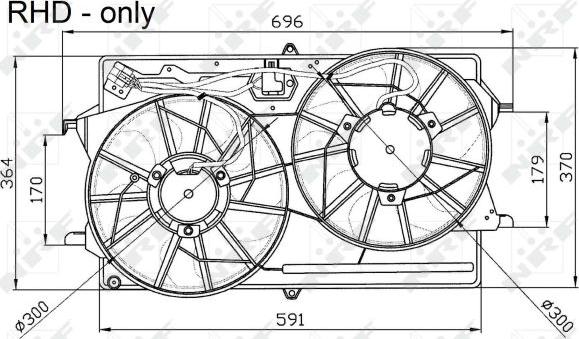 NRF 47033 - Ventola, Raffreddamento motore autozon.pro