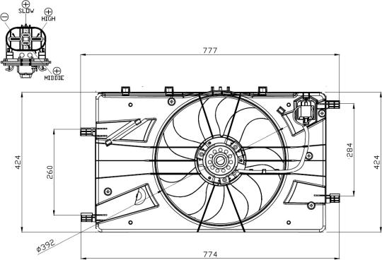 NRF 47878 - Ventola, Raffreddamento motore autozon.pro