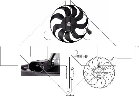 NRF 47381 - Ventola, Raffreddamento motore autozon.pro