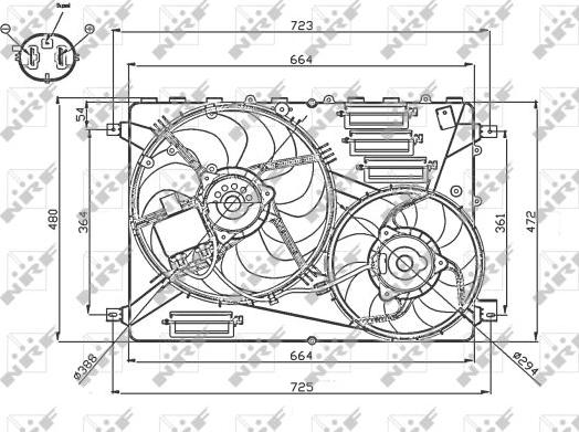 NRF 47755 - Ventola, Raffreddamento motore autozon.pro