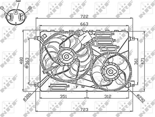 NRF 47756 - Ventola, Raffreddamento motore autozon.pro