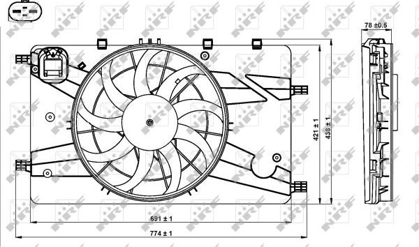 NRF 47757 - Ventola, Raffreddamento motore autozon.pro