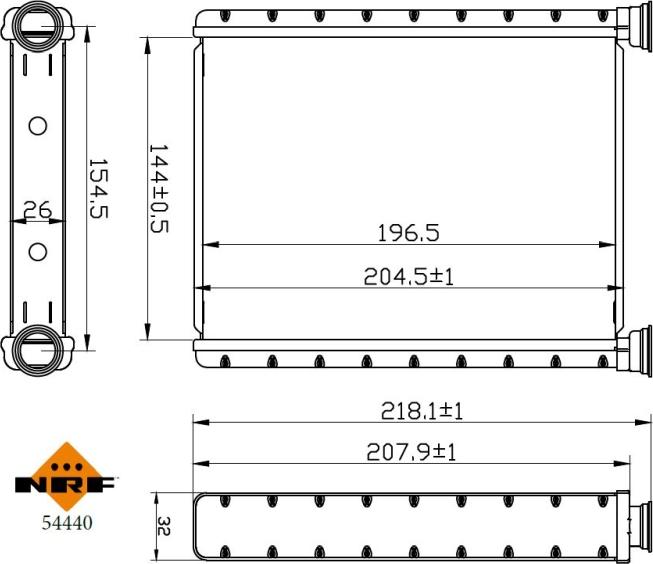 NRF 54440 - Scambiatore calore, Riscaldamento abitacolo autozon.pro