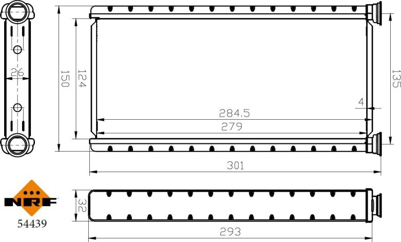 NRF 54439 - Scambiatore calore, Riscaldamento abitacolo autozon.pro