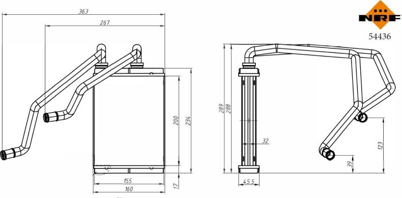 NRF 54436 - Scambiatore calore, Riscaldamento abitacolo autozon.pro