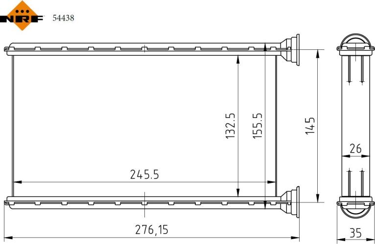 NRF 54438 - Scambiatore calore, Riscaldamento abitacolo autozon.pro