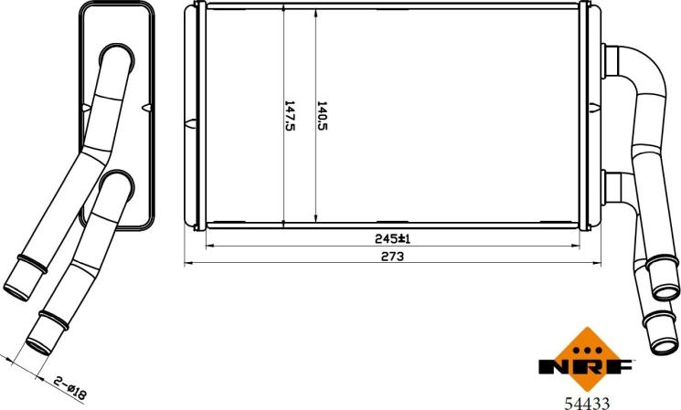 NRF 54433 - Scambiatore calore, Riscaldamento abitacolo autozon.pro