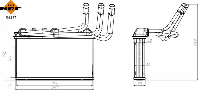 NRF 54437 - Scambiatore calore, Riscaldamento abitacolo autozon.pro