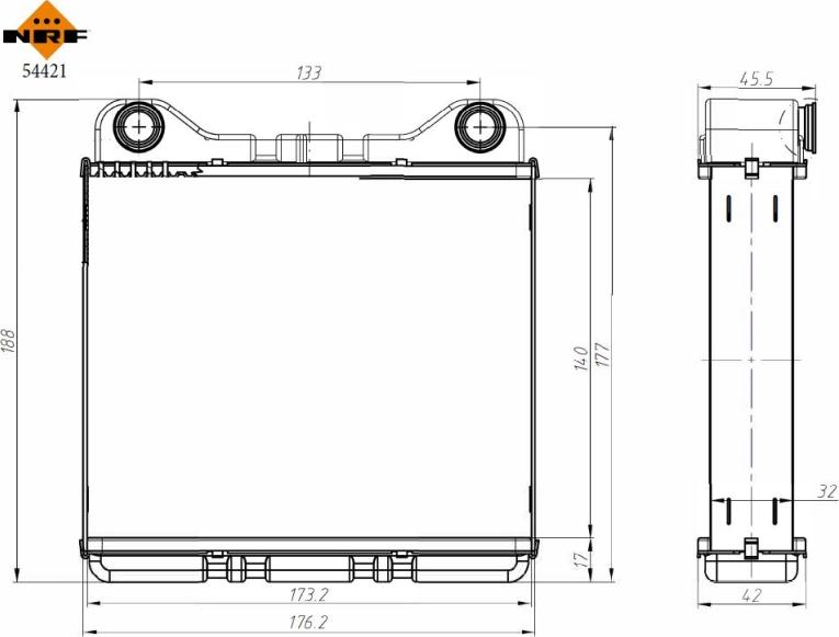 NRF 54421 - Scambiatore calore, Riscaldamento abitacolo autozon.pro