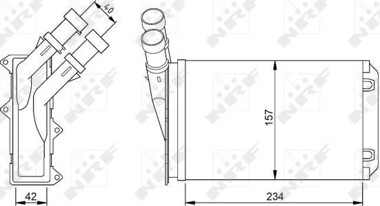 NRF 54308 - Scambiatore calore, Riscaldamento abitacolo autozon.pro