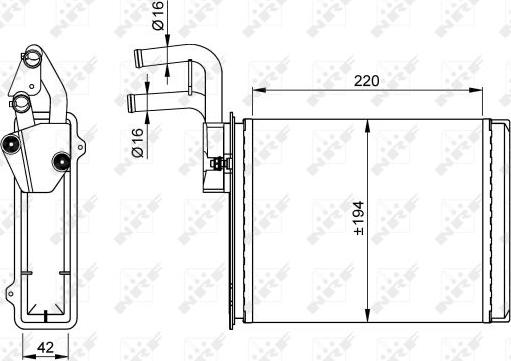 NRF 54225 - Scambiatore calore, Riscaldamento abitacolo autozon.pro