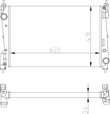 NRF 54752A - Radiatore, Raffreddamento motore autozon.pro