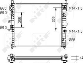 NRF 55336 - Radiatore, Raffreddamento motore autozon.pro