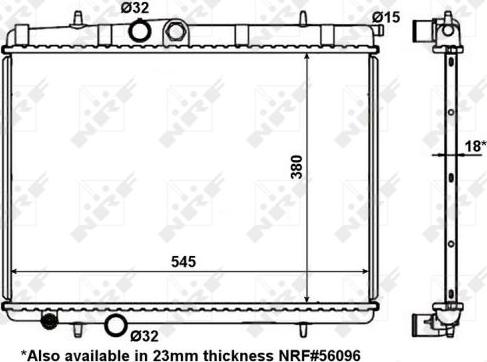 NRF 56095 - Radiatore, Raffreddamento motore autozon.pro