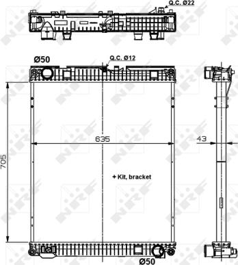 NRF 509872 - Radiatore, Raffreddamento motore autozon.pro