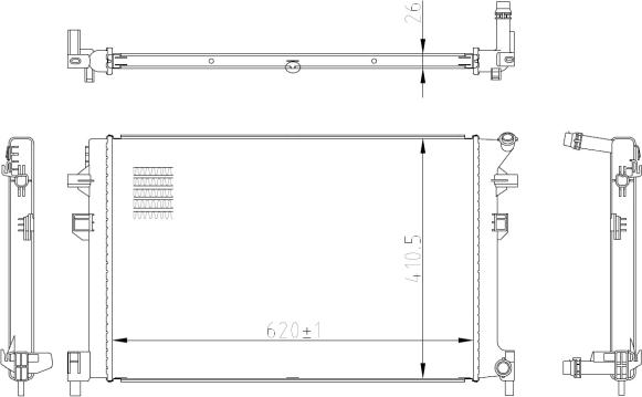 NRF 50042 - Radiatore, Raffreddamento motore autozon.pro