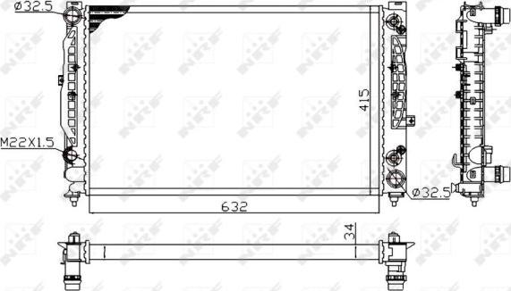 NRF 519504A - Radiatore, Raffreddamento motore autozon.pro