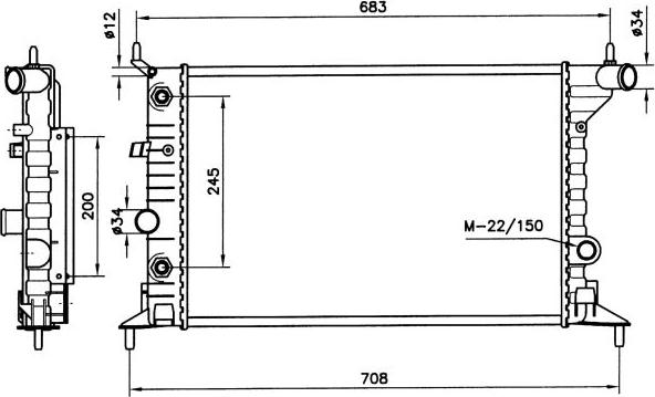 NRF 519516 - Radiatore, Raffreddamento motore autozon.pro