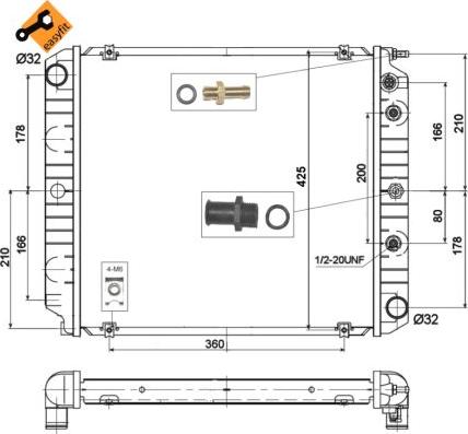 NRF 514782 - Radiatore, Raffreddamento motore autozon.pro