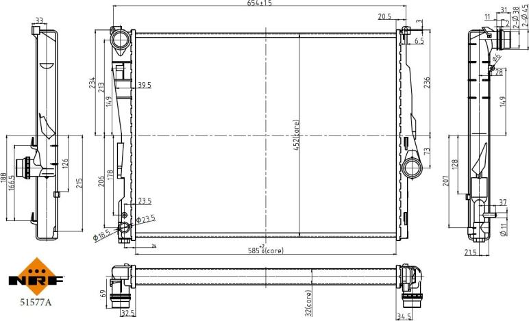 NRF 51577A - Radiatore, Raffreddamento motore autozon.pro