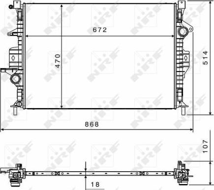 NRF 58499 - Radiatore, Raffreddamento motore autozon.pro