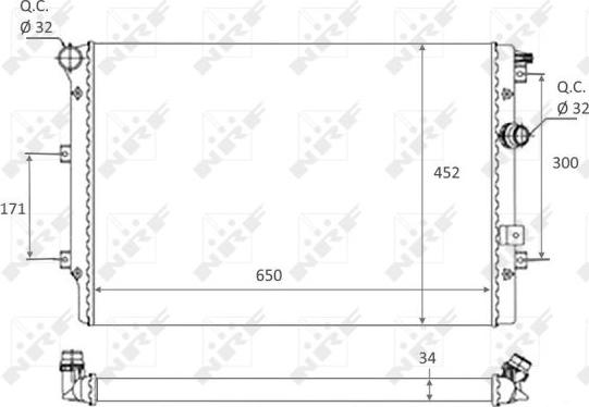 NRF 58464 - Radiatore, Raffreddamento motore autozon.pro