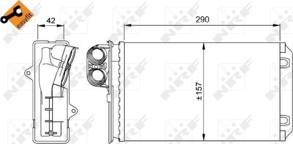 NRF 58639 - Scambiatore calore, Riscaldamento abitacolo autozon.pro