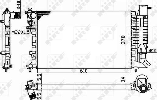 NRF 58092 - Radiatore, Raffreddamento motore autozon.pro