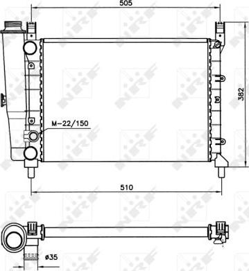 NRF 58705 - Radiatore, Raffreddamento motore autozon.pro