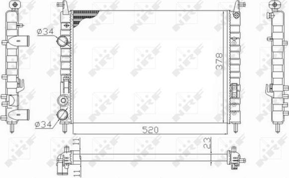 NRF 58726 - Radiatore, Raffreddamento motore autozon.pro