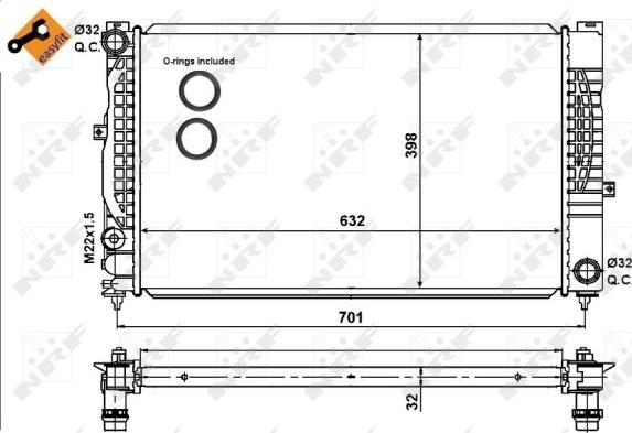 NRF 539504 - Radiatore, Raffreddamento motore autozon.pro