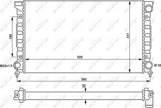 NRF 539501 - Radiatore, Raffreddamento motore autozon.pro