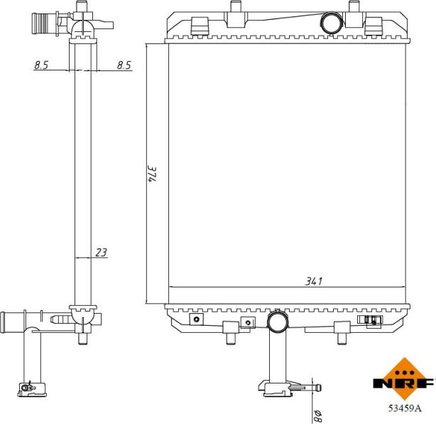 NRF 53459A - Radiatore, Raffreddamento motore autozon.pro