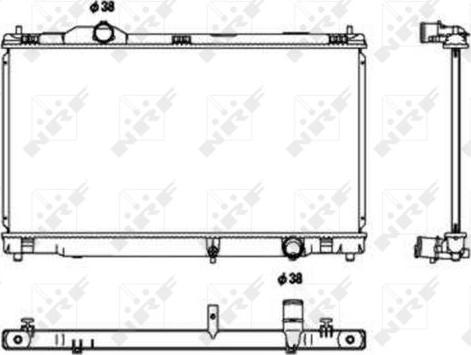 NRF 53680 - Radiatore, Raffreddamento motore autozon.pro