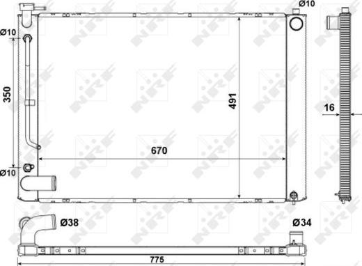 NRF 53681 - Radiatore, Raffreddamento motore autozon.pro