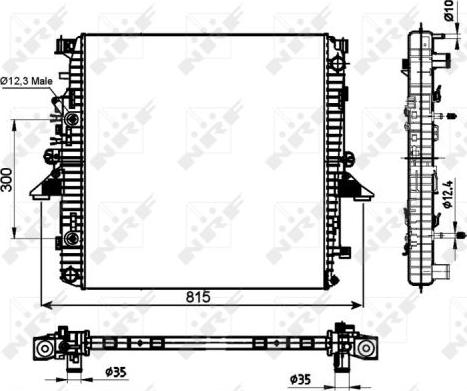 NRF 53097 - Radiatore, Raffreddamento motore autozon.pro