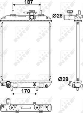 NRF 53187 - Radiatore, Raffreddamento motore autozon.pro