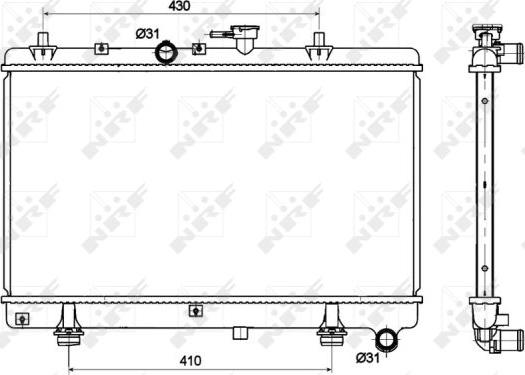 NRF 53121 - Radiatore, Raffreddamento motore autozon.pro