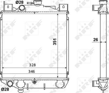 NRF 53350 - Radiatore, Raffreddamento motore autozon.pro