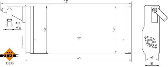 NRF 53236A - Scambiatore calore, Riscaldamento abitacolo autozon.pro