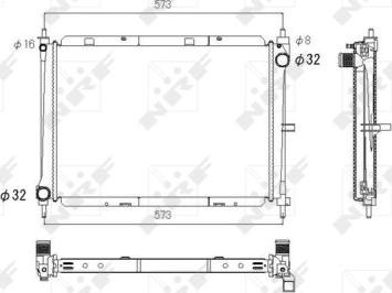 NRF 53758 - Radiatore, Raffreddamento motore autozon.pro